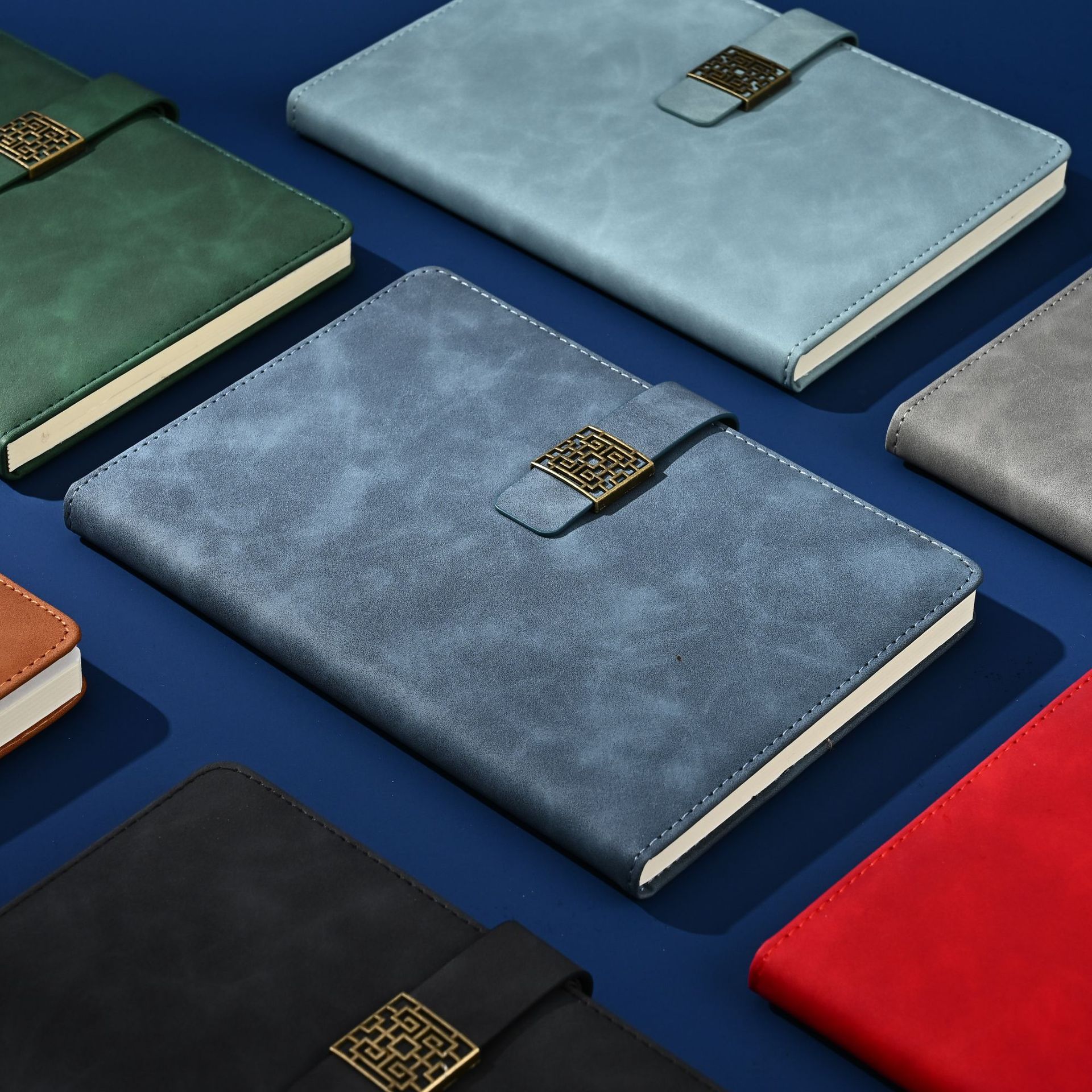 窗花扣笔记本套装定制搭扣记事本定制商务办公笔记本订做印logo