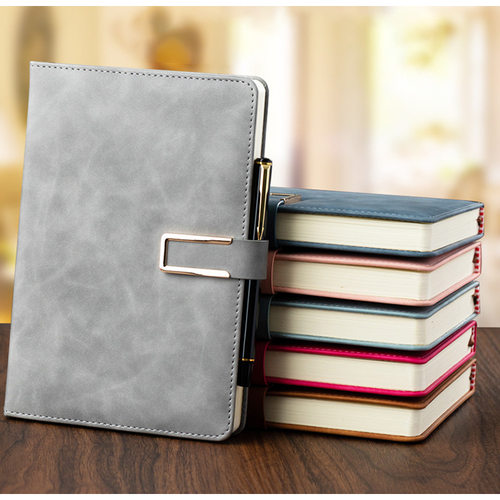 笔记本定制LOGO简约A5商务加厚办公记事本带扣手账本本子商务礼品