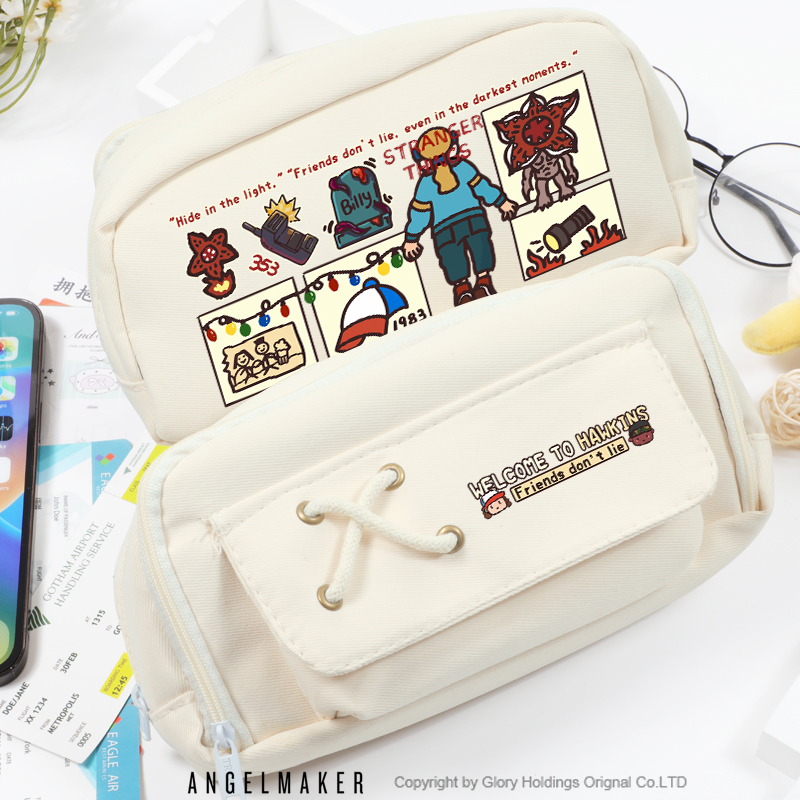 美剧怪奇物语周边学生大容量笔袋
