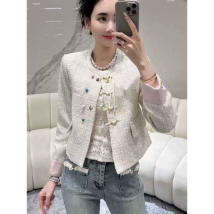 小个子气质名媛百搭短款 新款 上衣7028 国风外套2025春季 高级中式
