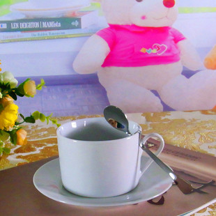 200毫升陶瓷咖啡杯碟 欧式咖啡杯套装 咖啡杯3件套可以定制LOGO