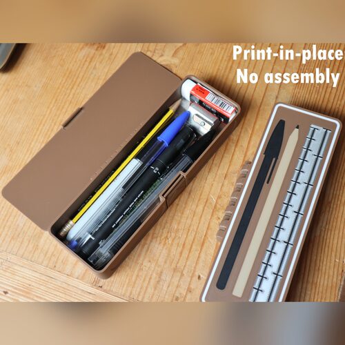 3D打印一体免装轻量铅笔盒