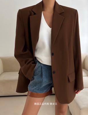 韩国东大门秋新款羊毛西服外套