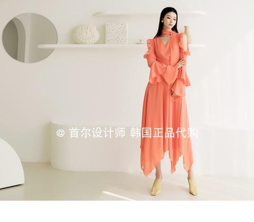 韩国明星款纯色法式气质连衣裙