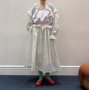 东大门设计师碎花刺绣蕾丝连衣裙娃娃裙 2026年春装 2ND K韩国代购
