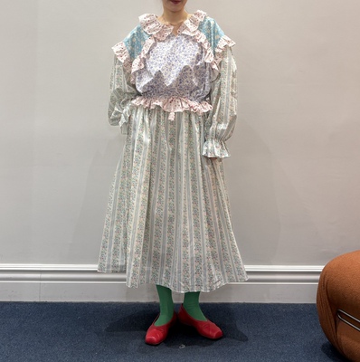 2ND K韩国代购2026年春装 东大门设计师碎花刺绣蕾丝连衣裙娃娃裙