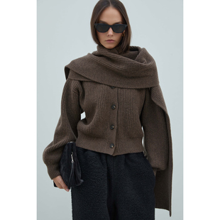 BLOSSOM韩国代2025秋冬装 时尚正反两穿款宽松长袖羊毛针织衫毛衣