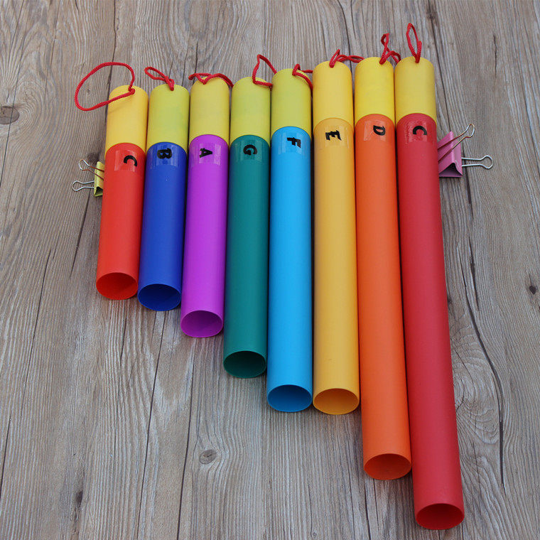 奥尔夫打击乐器幼儿园早音乐教具塑料彩色响筒儿童八音音筒