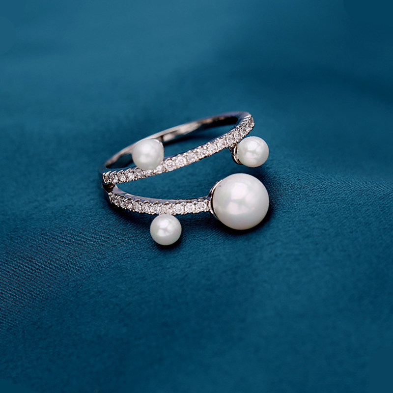 日韩热销铜镶锆石珍珠戒女明星同款气质百搭食指简约珍珠指环女在类目 饰品/流行首饰/时尚饰品新, 戒指/指环中 - 来自Buy2taobao.com提供专业的淘宝代购服务