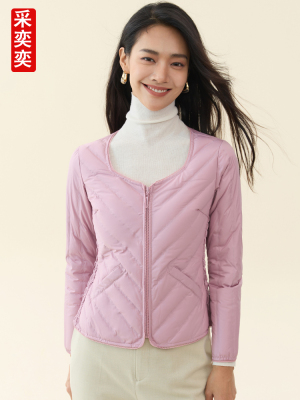 羽绒内胆女修身轻薄学生配大衣低无领保暖内搭打底内穿马甲羽绒服