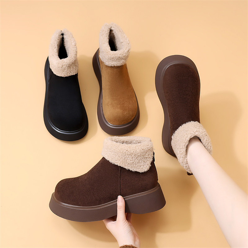 东北加绒加厚雪地靴女冬2025新款复古厚底棉鞋保暖勃肯短靴大码41,女鞋,时尚雪地靴,淘宝优惠券,粉丝福利购,淘宝优惠卷