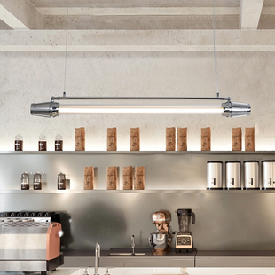 工业风铸铝长条调性复古餐厅吊灯酒吧工作室前台咖啡店铺商用灯具