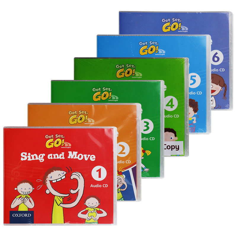 牛津幼儿英语歌曲音频CD 1-6 英文原版 Get Set Go Sing And Move Audio CD 1-6 正版进口英语