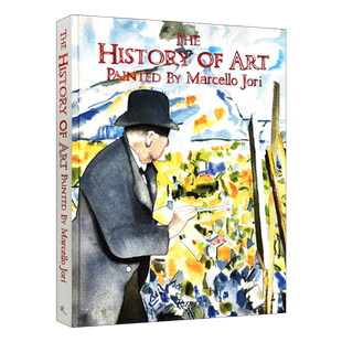 英文原版 The History of Art 手绘艺术历史 艺术漫画家Marcello Jori 古希腊文艺复兴达芬奇 精装 英文版 进口英语原版书籍