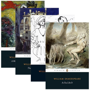 皆大欢喜 Four 戏剧 莎士比亚四大喜剧 威尼斯商人 英语书 Comedies 进口原版 Great Shakespeare 英文原版 第十二夜 仲夏夜之梦