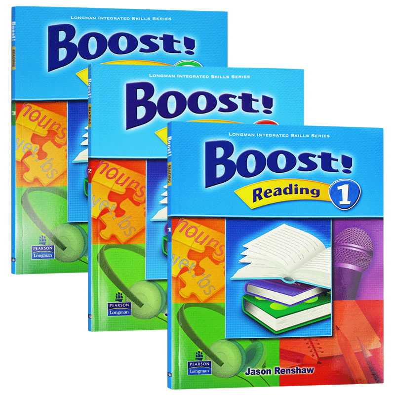 培生朗文中学英语教材 阅读分级强化训练3册 Boost Reading 1-3 英文原版 阅读练习技能培训学生用书 小学中高年级 初中 英文版书