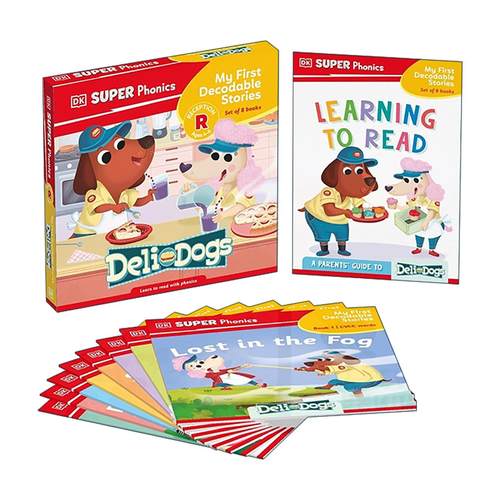 英文原版 DK Super Phonics My First Decodable Stories Deli Dogs DK自然拼读故事 熟食店小狗 8册套装 英文版 进口英语原版书籍