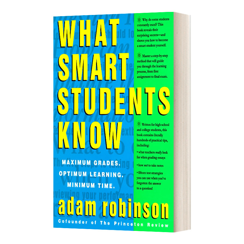 英文原版 What Smart Students Know 如何学习 用更短的时间达到更佳效果和更好成绩 英文版 进口英语原版书籍