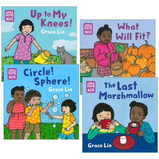 凯迪克奖得主Grace 书籍 Math 进口英语原版 英文版 Lin 纸板书 儿童绘本 讲故事学数学系列4册 Storytelling 英文原版