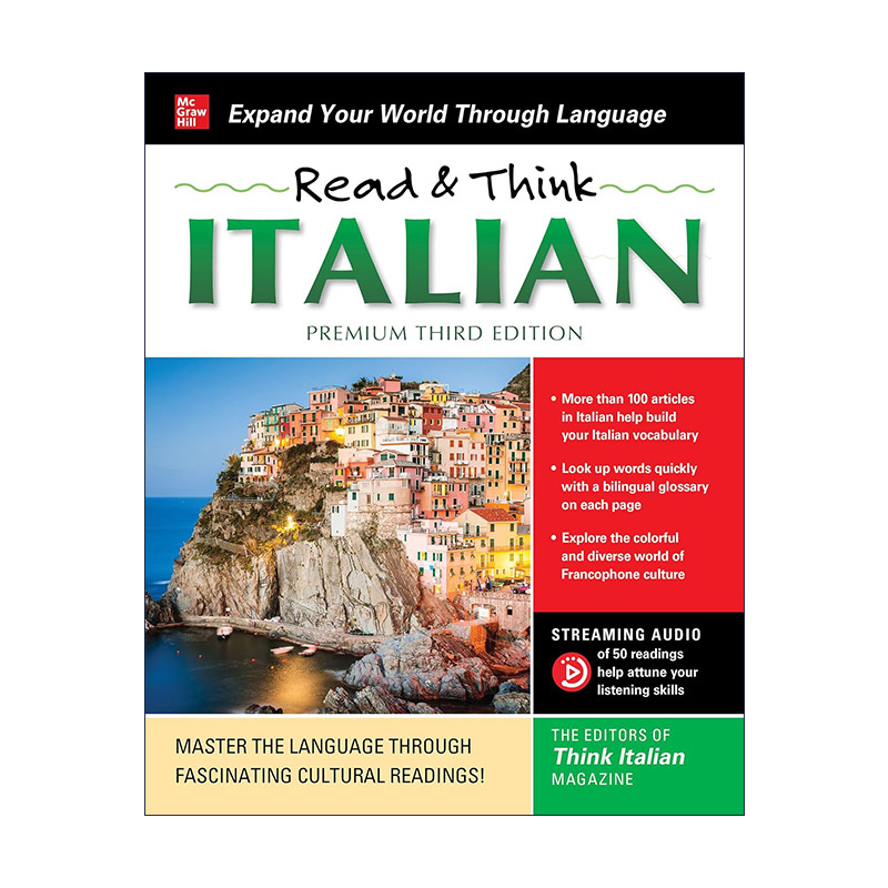原版 Read & Think Italian 阅读和思考 意大利语 第3版 进口原版书籍