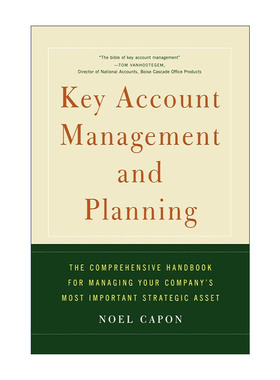 英文原版 Key Account Management and Planning 关键客户管理 大客户营销宝典英文版 进口英语原版书籍