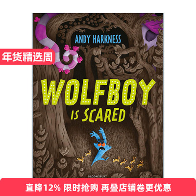 英文原版 Wolfboy Is Scared 狼孩2 狼孩害怕极了 Andy Harkness绘本 英文版 进口英语原版书籍