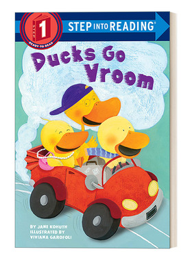 英文原版 Step into Reading 1 - Ducks Go Vroom 兰登阅读进阶1 鸭子兜风 英文版 进口英语原版书籍