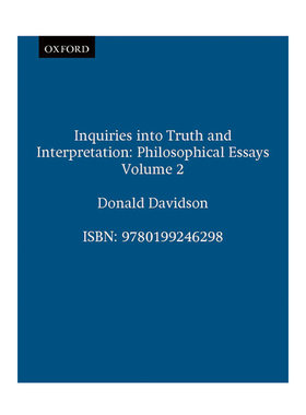 英文原版 Inquiries into Truth and Interpretation 对真理与解释的探究 戴维森语言哲学专著Donald Davidson 英文版 进口书籍