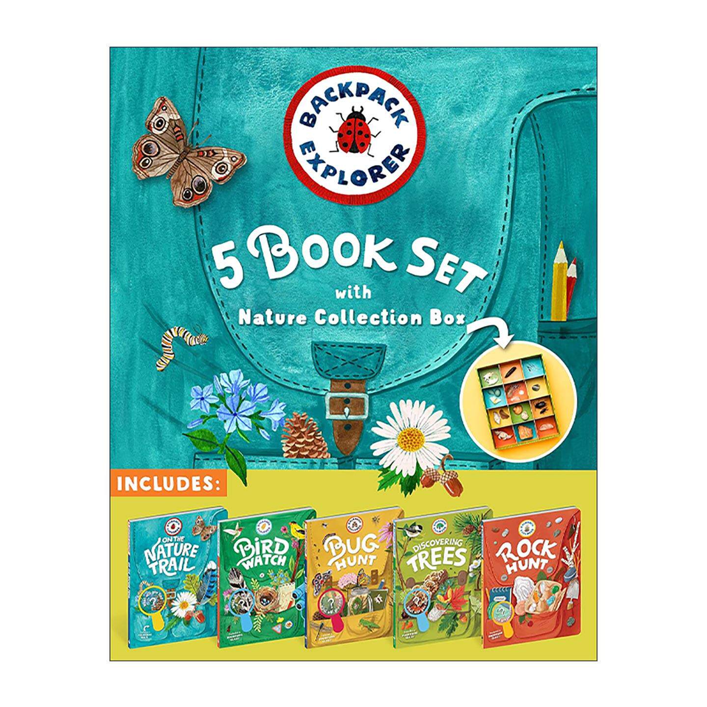英文原版 Backpack Explorer 5-Book Set with Nature Collection Box 背包探险者5册盒装 大自然百科 精装 进口英语原版书籍