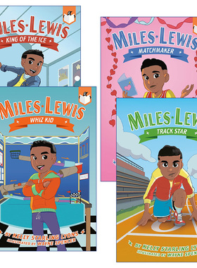 英文原版 Miles Lewis 迈尔斯·刘易斯系列4册 儿童运动章节桥梁故事书 Kelly Starling Lyons  进口英语原版书籍