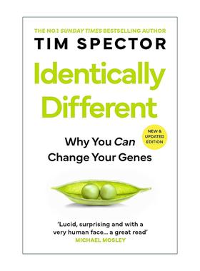 英文原版 Identically Different 基因的双面性 为何你能改变它们 饮食的迷思作者蒂姆·斯佩克特 Tim Spector 进口英语原版书籍