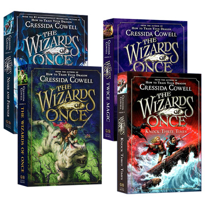 英文原版 The Wizards of Once 远古魔法师/魔境奇谭1-4册 美版 驯龙高手作者 青少年英语课外读物 英文版 进口英语原版书籍