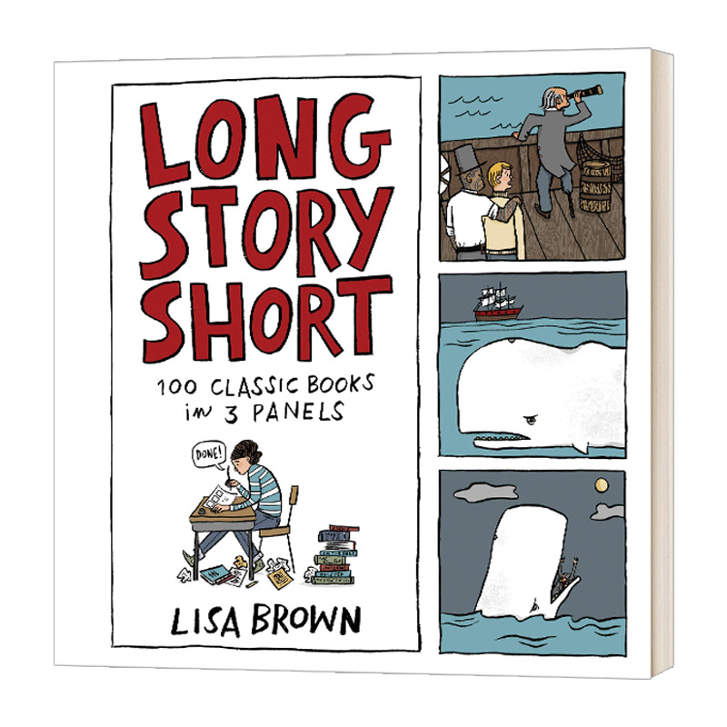 Long Story Short 长话短说:100本经典书籍的3幕连环画 精装进口原版英文书籍