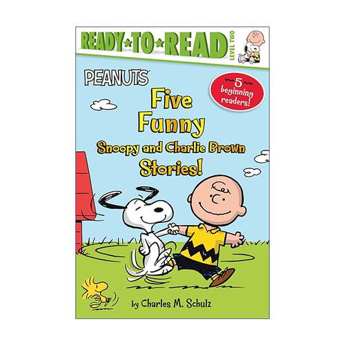 英文原版 Five Funny Snoopy and Charlie Brown Stories 史努比和查理布朗5册盒装 Reade to read Level 2 准备读分级读物2级