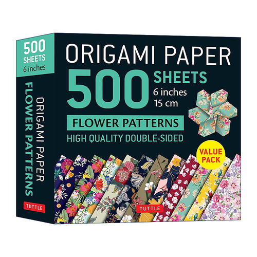英文原版 Origami Paper 500 Sheets Flower Patterns 6