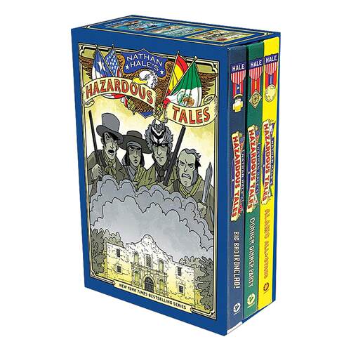英文原版 Nathan Hale's Hazardous Tales' Second 3-Book Box Set 内森·黑尔危险故事集4-6卷盒装套装 历史科普漫画 精装 英文版