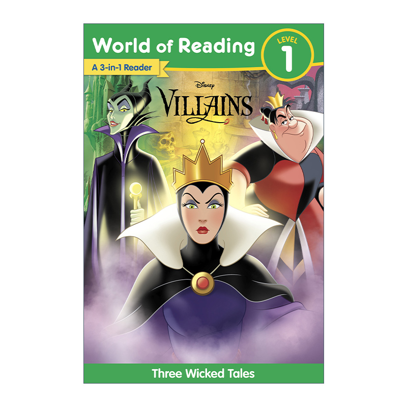 英文原版 World of Reading Disney Villains 3-Story Bind-Up 迪士尼阅读世界分级读物 英文版 进口英语原版书籍