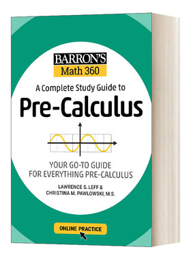 英文原版 Barron's Math 360 巴朗美国中学预微积分完全学习指南 含在线练习 英文版 进口英语原版书籍