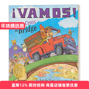英文原版 Vamos Let's Cross the Bridge 走 一起过桥 普拉贝尔普雷奖绘本 Raúl the Third 英文版 进口英语原版书籍