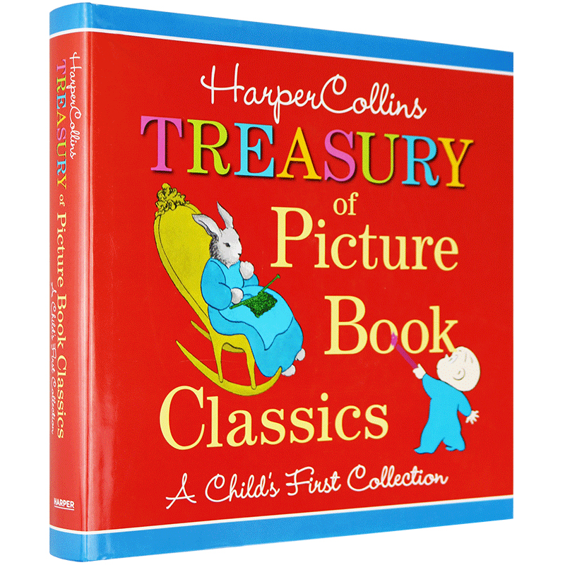 晚安月亮 Goodnight Moon 柯林斯绘本睡前故事合集 HarperCollins Treasury of Picture Book 从头到脚 英文原版