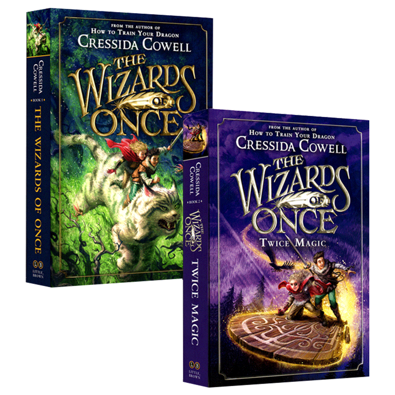 远古魔法师2册 The Wizards of Once 英文原版 英文版进口儿童章节奇幻小说 驯龙高手同作者 Cressida Cowell 青少年英语课外读物