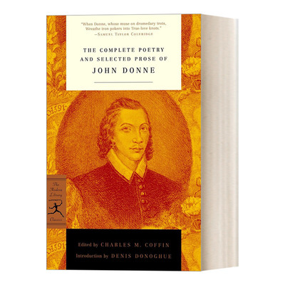 英文原版 The Complete Poetry and Selected Prose of John Donne Modern Library Classics 进口英语原版书籍