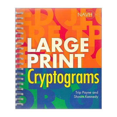 英文原版 Large Print Cryptograms 密码学卷一 美国密码协会 英文版 进口英语原版书籍