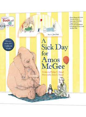 英文原版 Sick Day For Amos Mcgee Book & Cd 阿莫的生病日 有声书 英文版 进口英语原版书籍