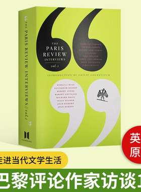 巴黎评论作家访谈1 The Paris Review Interviews 1 英文原版书 美国文学杂志作家访谈选 进口英语书籍 Canongate Books Ltd