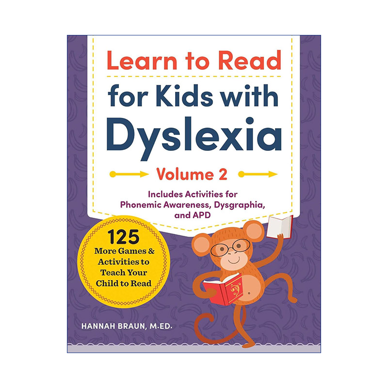 英文原版 Learn to Read For Kids with Dyslexia  Volume 2 阅读障碍儿童学习阅读卷2 教孩子阅读的125个游戏和活动 进口书籍