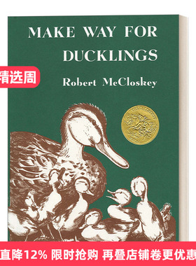 英文原版绘本 Make Way for Ducklings 让路给小鸭子 启发精选美国凯迪克大奖绘本 精装 Robert Mccloskey 英文版 进口英语书籍