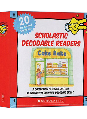 英文原版 Decodable Readers Box Set Level C-Color 学乐自然拼读解码读物20本彩色绘本盒装C级 附CD 英文版 进口英语原版书籍