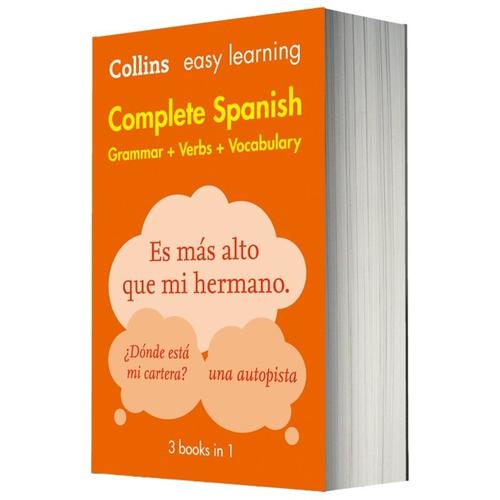英文原版 Collins Easy Learning Spanish 英西双语词典字典 柯林斯轻松学西班牙语语法全书 语法动词词汇英文版 进口书