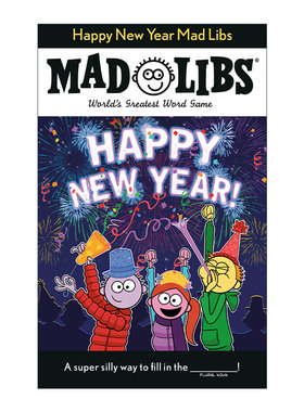 Happy New Year Mad Libs 新年快乐 疯狂填词游戏进口原版英文书籍